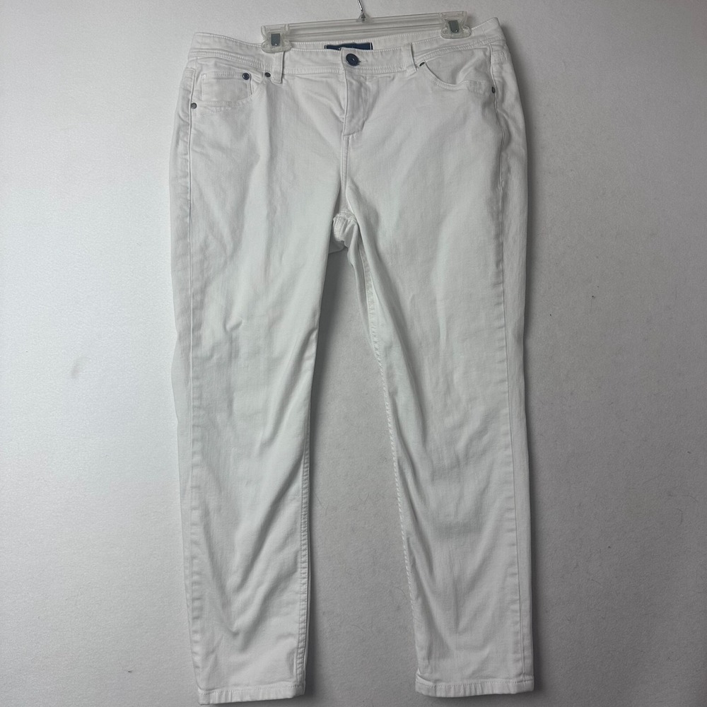 Tommy Bahama Mens White Denim Jeans Straight Leg Size 14 36x27‎